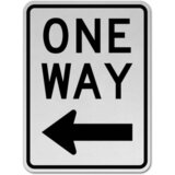 One Way Left Sign